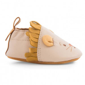Chaussons cuir lion